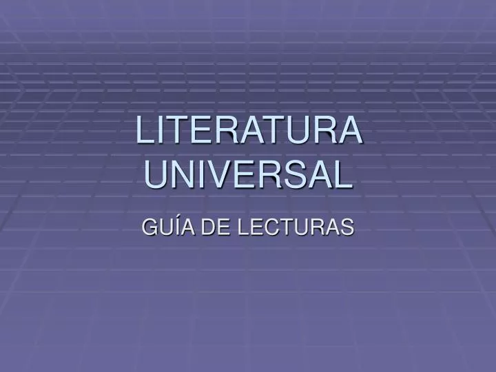 literatura universal