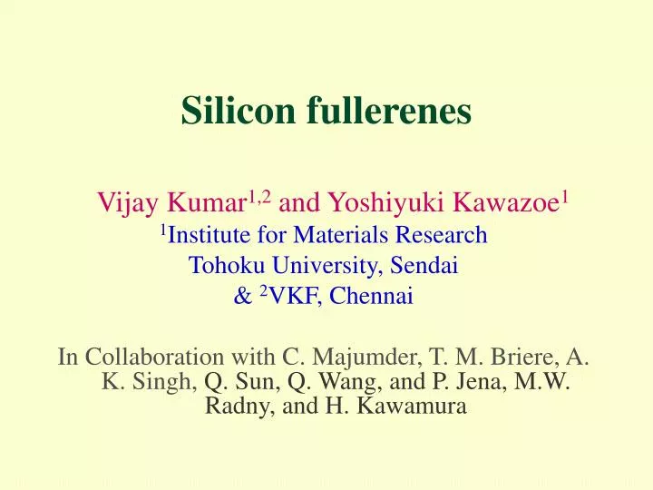 silicon fullerenes