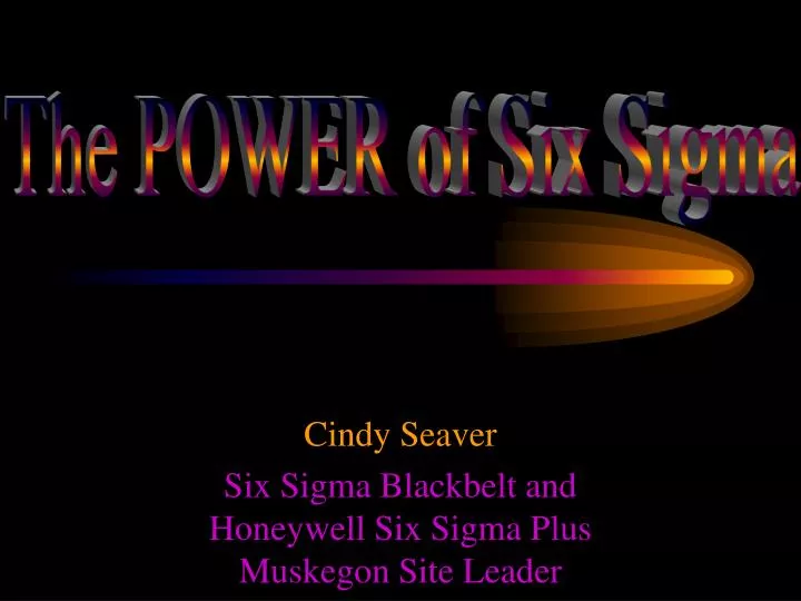 cindy seaver six sigma blackbelt and honeywell six sigma plus muskegon site leader