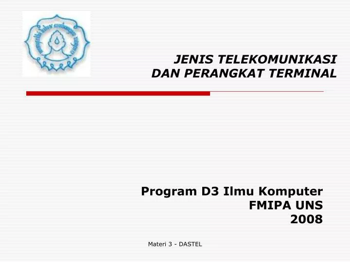 jenis telekomunikasi dan perangkat terminal