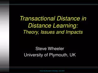Transactional Distance in Distance Learning: Theory, Issues and Impacts