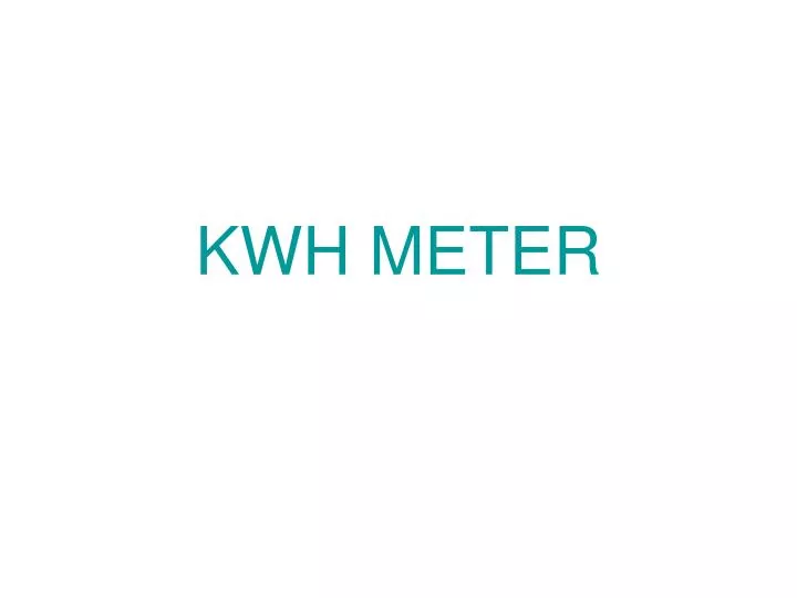 kwh meter