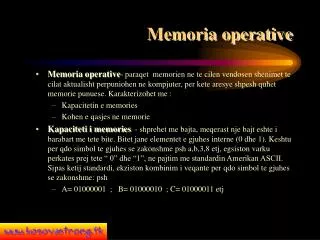memoria operative