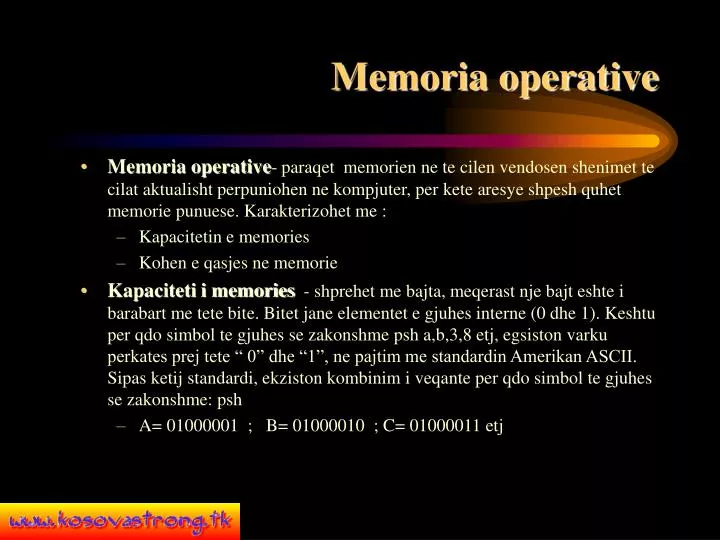 memoria operative