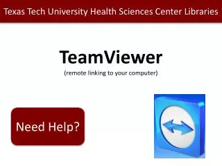 TeamViewer (remote linking to your computer)