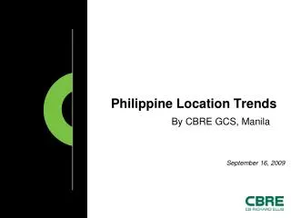 Philippine Location Trends
