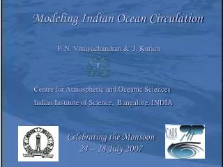 Modeling Indian Ocean Circulation