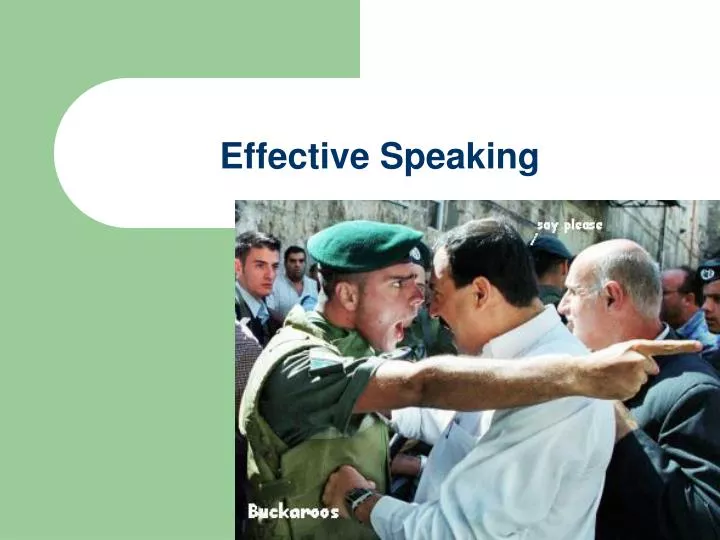 effective speaking