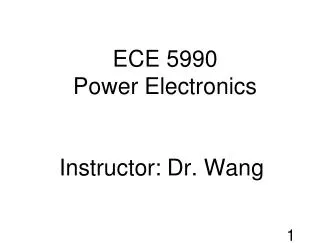 ECE 5990 Power Electronics