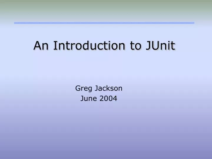 an introduction to junit