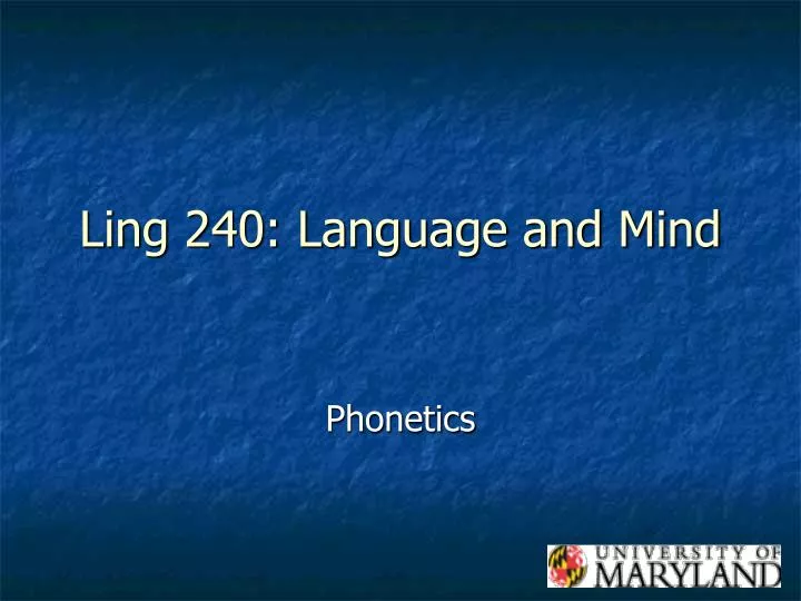 ling 240 language and mind