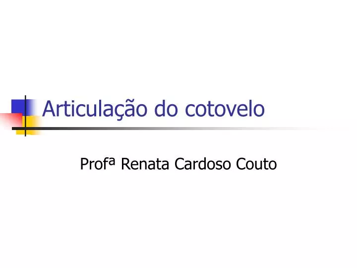 articula o do cotovelo