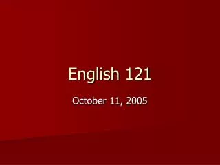 English 121