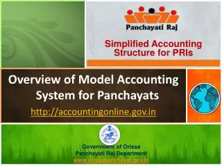 Overview of Model Accounting System for Panchayats http://accountingonline.gov.in