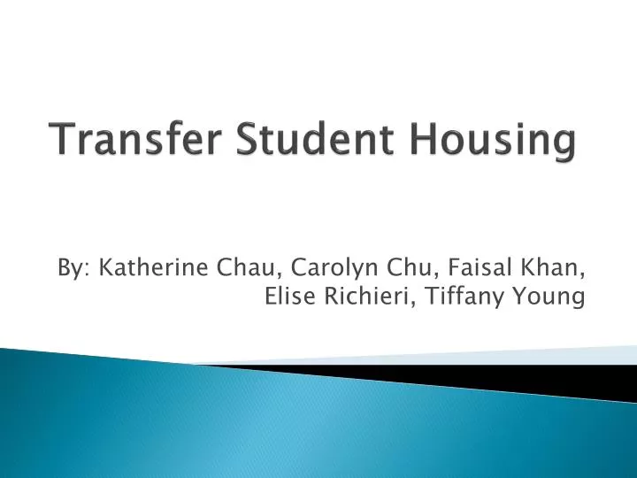 transfer student housing