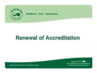 Renewal of Accreditation
