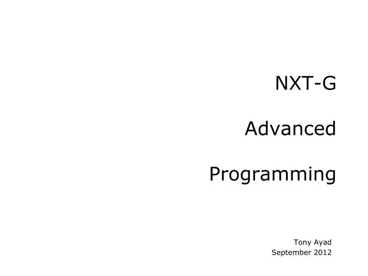 nxt g advanced programming