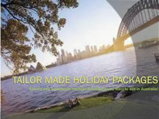 tailor made holiday packages australia