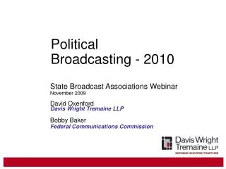 Political Broadcasting - 2010