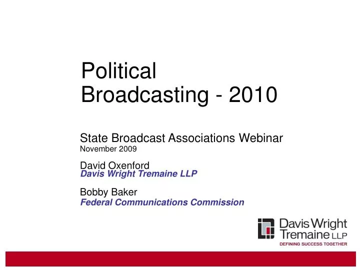 political broadcasting 2010