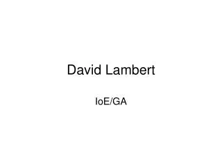 David Lambert