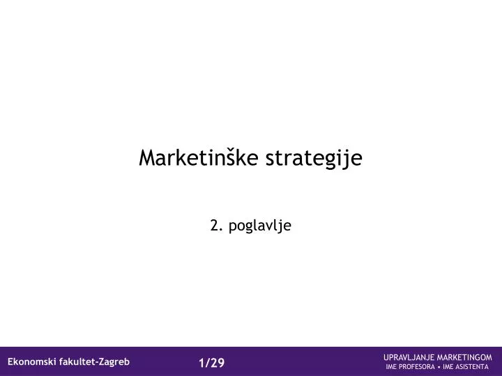 marketin ke strategije