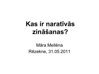kas ir narat v s zin anas