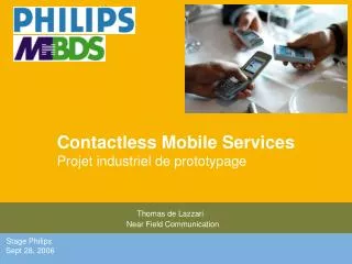 Contactless Mobile Services Projet industriel de prototypage