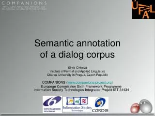 Semantic annotation of a dialog corpus