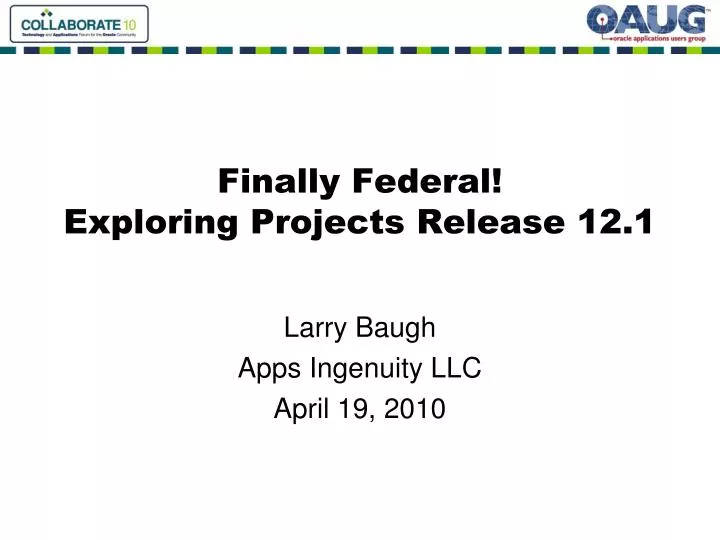 finally federal exploring projects release 12 1
