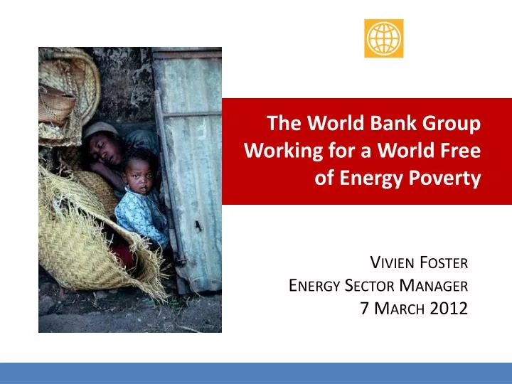 the world bank group working for a world free of energy poverty