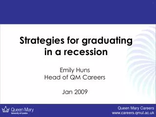Strategies for graduating in a recession