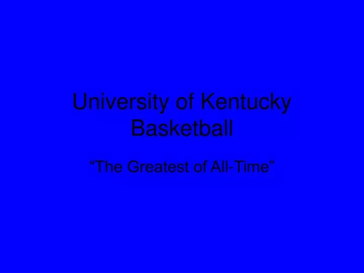 university of kentucky basketball