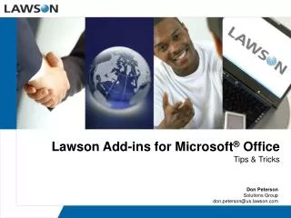 Lawson Add-ins for Microsoft ® Office