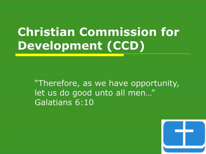 christian commission for development ccd