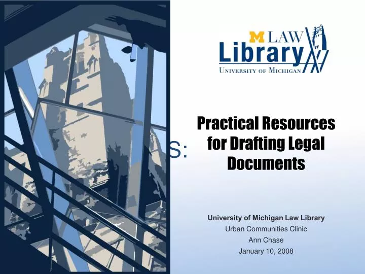 practical resources for drafting legal documents