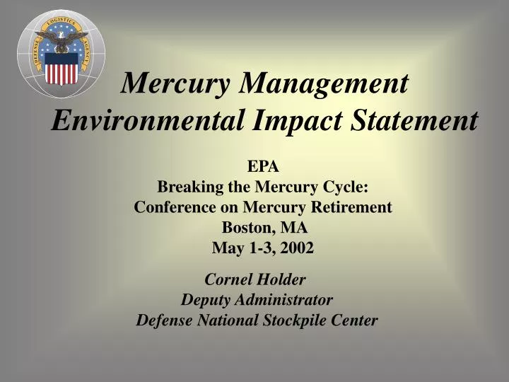 mercury management environmental impact statement