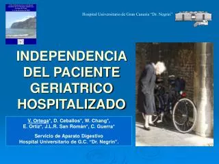 independencia del paciente geriatrico hospitalizado