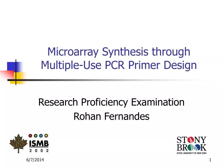 microarray synthesis through multiple use pcr primer design