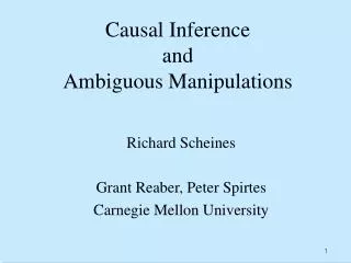 Causal Inference and Ambiguous Manipulations