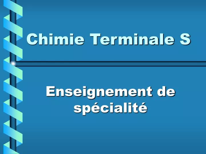 chimie terminale s