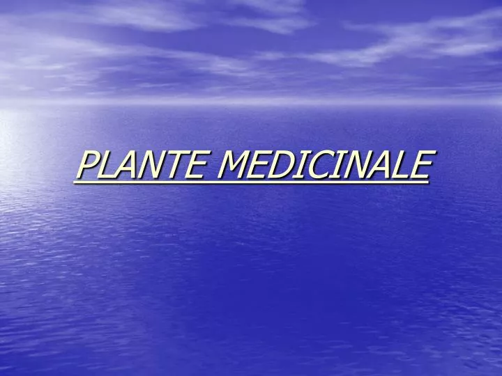 plante medicinale