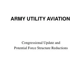 ARMY UTILITY AVIATION