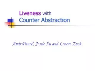 Liveness with Counter Abstraction