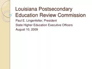 Louisiana Postsecondary Education Review Commission