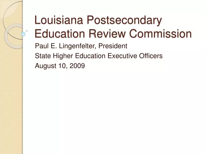louisiana postsecondary education review commission