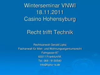 winterseminar vnwi 18 11 2011 casino hohensyburg recht trifft technik