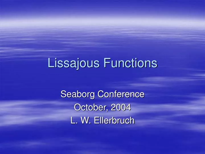 lissajous functions