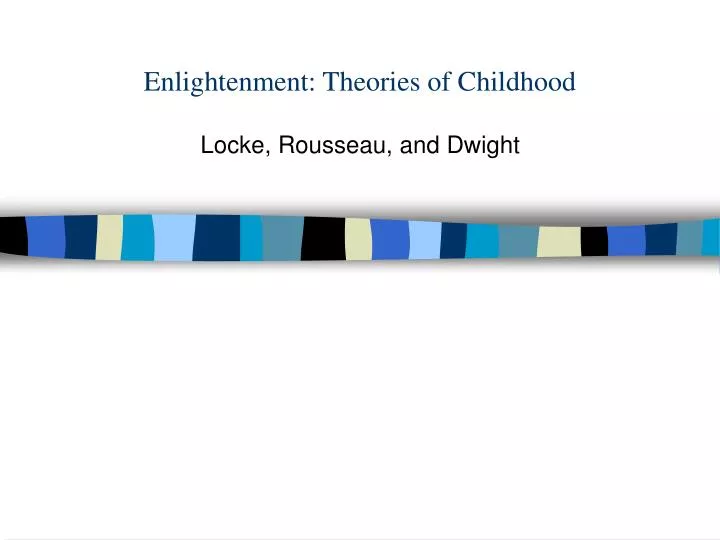 enlightenment theories of childhood
