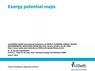 Exergy potential maps